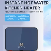 Chauffe-eau électrique instantané 6000W à température constante, chauffe-eau sans réservoir pour cuisine/salle de bain, compact, sûr, économe en énergie 5