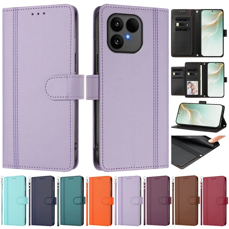 Elegant Leather Flip Case with 9-Card Wallet - Luxury Edition