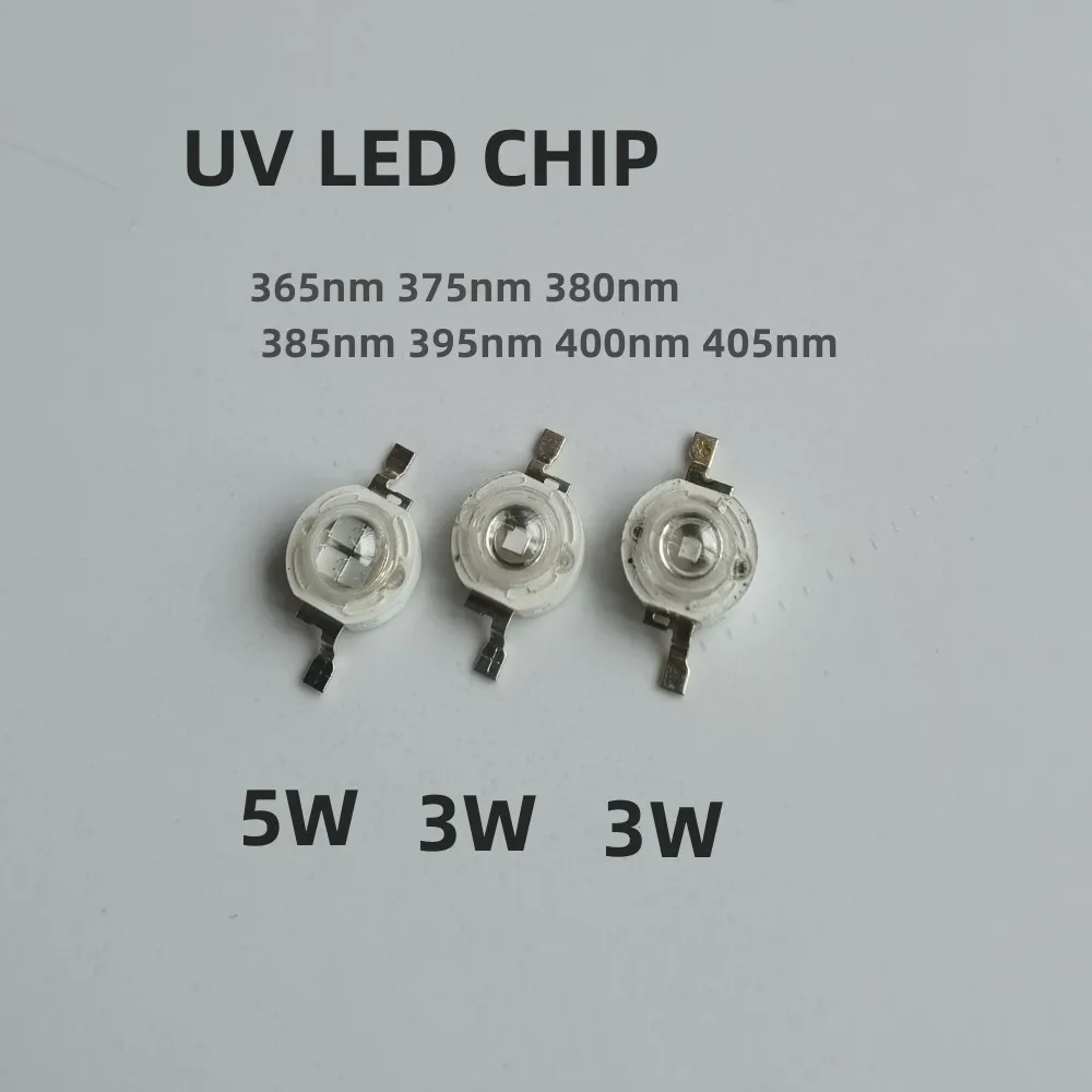 3W 5W High Power Light UV Purple LED 365nm 375nm 380nm 385nm 395nm 400nm 405nm Ultraviolet Bulbs Lamp Chips