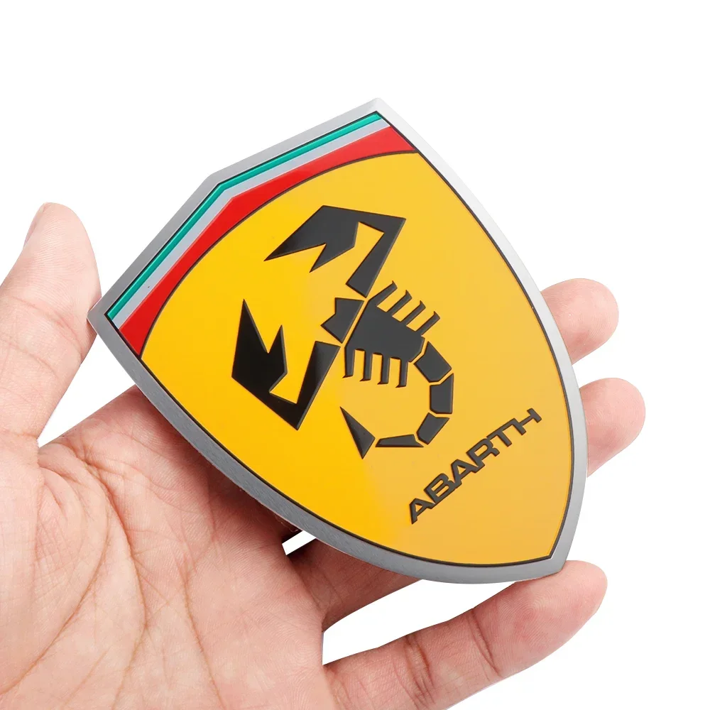Car Styling 3D Aluminum ABARTH Scorpion Badge Sticker Body Trunk Decoration for Fiat 500 Punto Stilo Ducato Palio Pondo 1/2pcs car reflective stickers car door stickers car sticker film car sticker car stickers car vinyl film car body stickers car key sticker car badge grille emblem car badge cover
