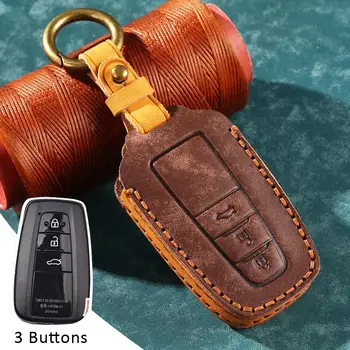 Nuova custodia portachiavi in pelle per Toyota CHR C-HR Camry 2018 2019 RAV4 Keyless Remote Fob Cover portachiavi Protector Keys Bag - Nuova custodia portachiavi in pelle per Toyota CHR C HR Camry 2018 2019 RAV4 Keyless