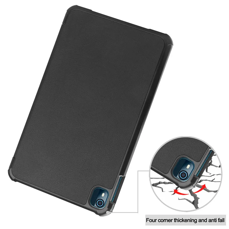 Tablette pour Nokia T10 étui 8.0 pouces en cuir PU Coque rigide pour Nokia T10 2022 housse 8 "Coque antichoc Caqa Etui + stylo_voghion.com