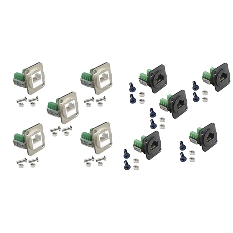 와이어링 터미널 네트워크 컴퓨터 모듈, 고정 너트 포함, 5 RJ45 CAT.5E..