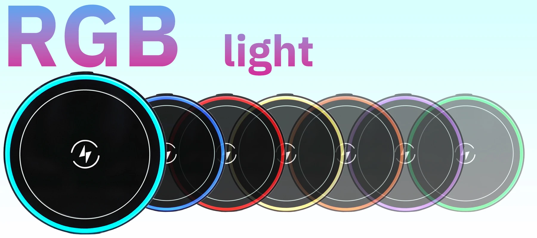 RGB ambient light ring in dark car interior