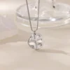 Collier géométrique en acier inoxydable pour femmes, pendentif tournesol, chaîne de clavicule, accessoires de bijoux esthétiques