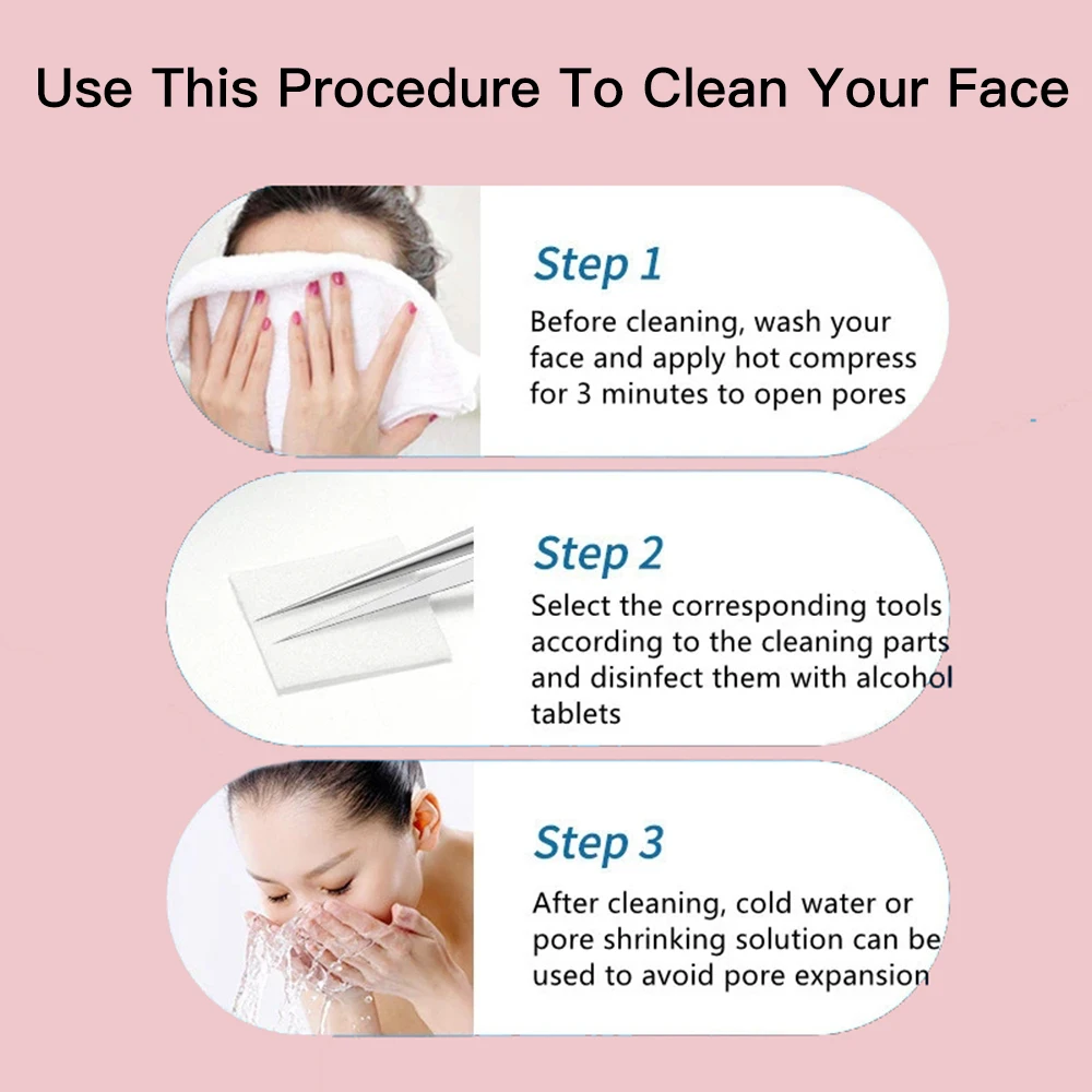 Blackhead Remove Strips German Ultra-fine No.5 Cell Pimples Blackhead Clip 0.1mm Blackhead Remover Tweezers Black Dots Pore Cleaner Acne Needle Tool