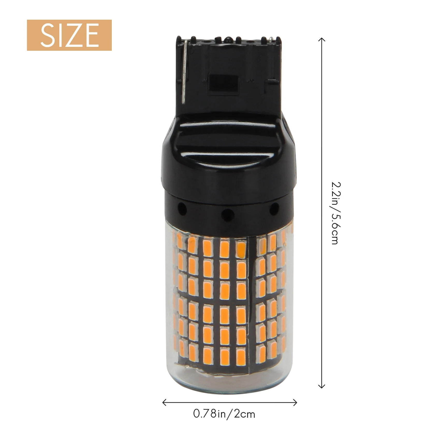 2Pcs Super Bright Canbus T20 7440 W21W Wy21W 144-Smd Reverse Light Turn Signal Light Error Free No Hyper Flash T20 7440 Led scooter front light scooter headlight