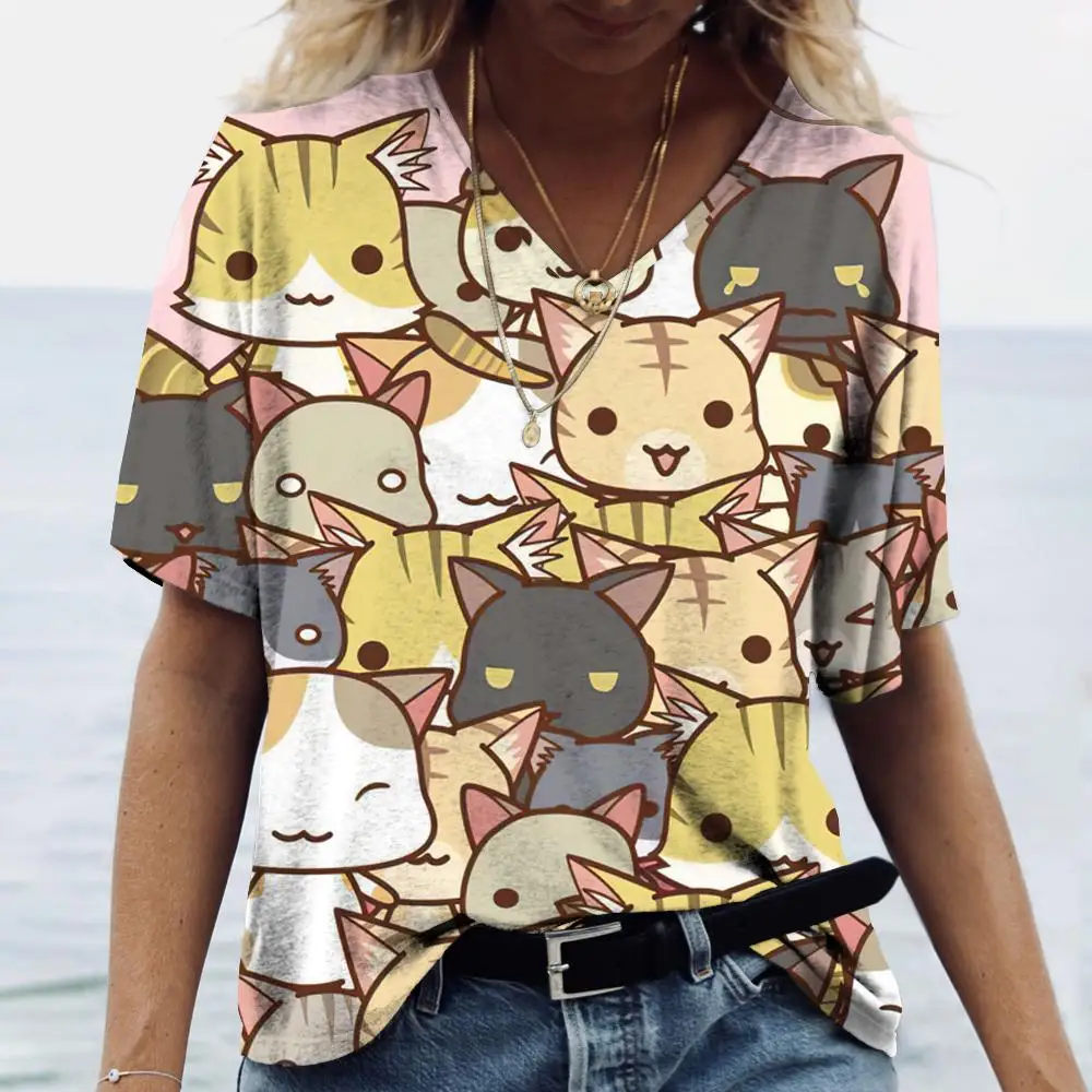 Vanessa | Women's Cute Softie Animals Art Print Shirt main image 0