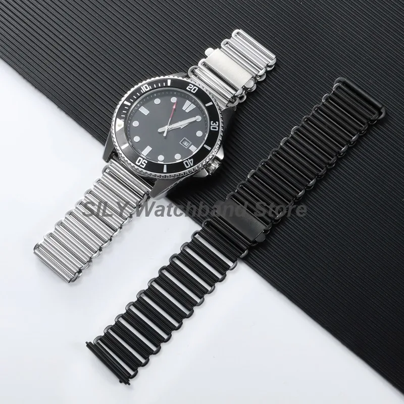 Vintage Stainless Steel Quick Release Watchband - High Quality Universal Metal Bracelet in Multiple Sizes