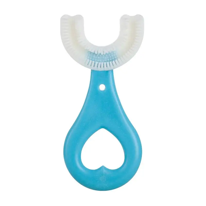 

Toddler Toothbrush Kids U Shaped Toothbrush With Food Grade Soft Silicone Brush Head 360 Oral Teeth Cleaning Children U Shape