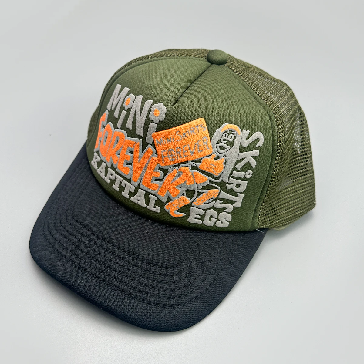 Amerikanischen Stil Graffiti Gedruckt Buchstaben Baseball Hüte Neue Unisex Sonnenschirm Farbblock Atmungsaktive Hip-hop Vielseitige Trucker Caps – Detail 12
