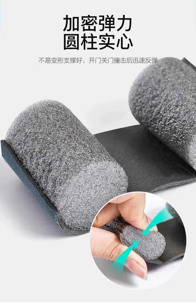Door Bottoom Seal Strip Draught Excluder Stopper Guard Double Silicone Rubber Foam Insulation Anti-Cold Removable Weatherstrip