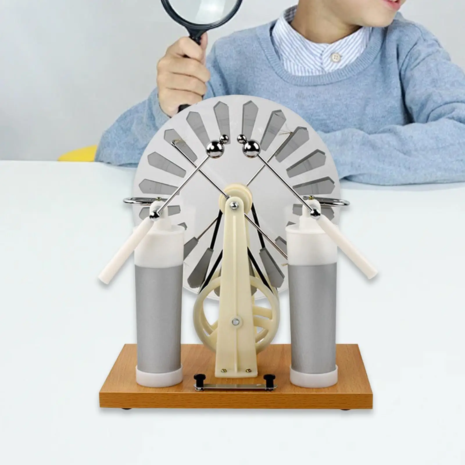 Static Electricity Generator Leyden Jar Generator Demonstration Tool Educational Physics Equipment for Teens Classroom Kids