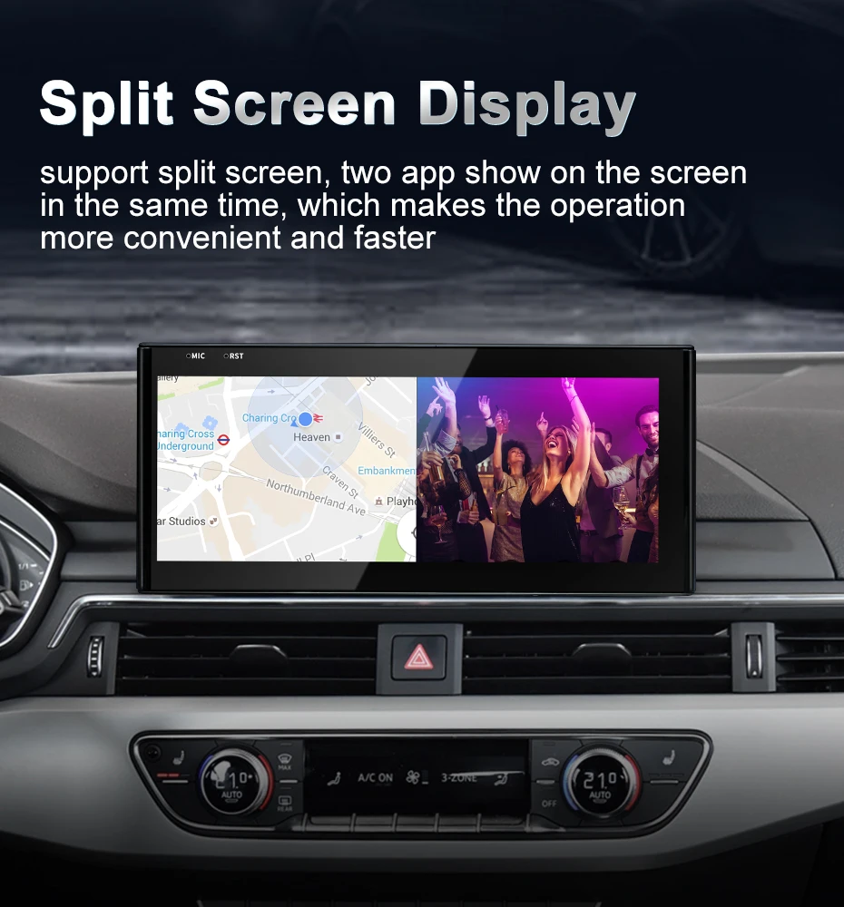 Qualcomm Snapdragon 680 6225 2.4GHz Wireless CarPlay Auto For AUDI A4 A5 B9 Car