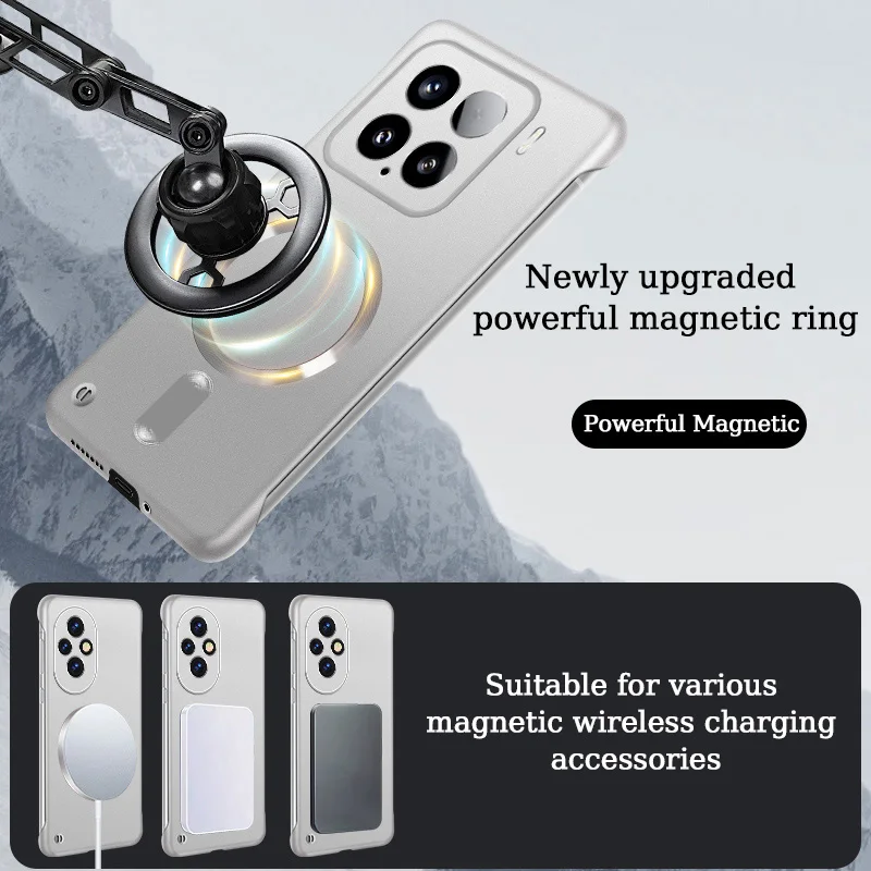 Luxury MagSafe Wireless Charging Phone Case - Hard PC Magnetic Bumper Protective Cover
