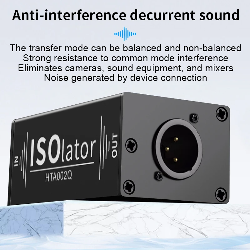 Mono XLR Audio Isolator Mixer Noise Cancellation Audio Current Acoustic Filter Noise Reducer XLR Isolator 1Pcs