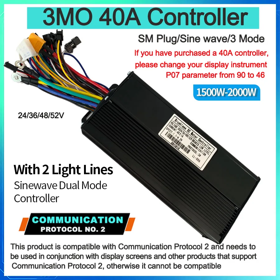 Advanced Sine Wave Electric Bicycle Controller with Learning Function