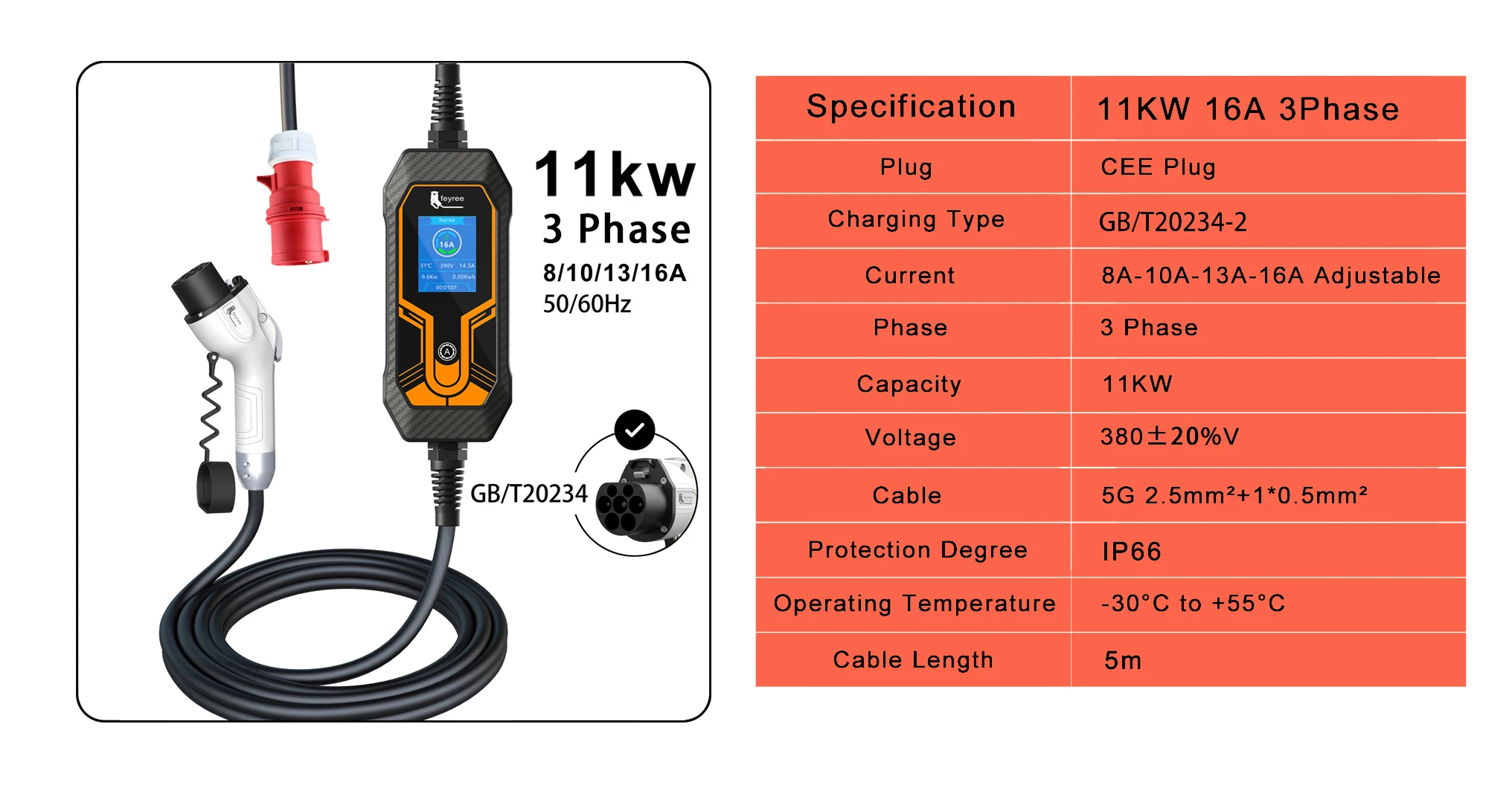 Achetez Feyree 11kw Home Electric Vehicle Station de Chargement