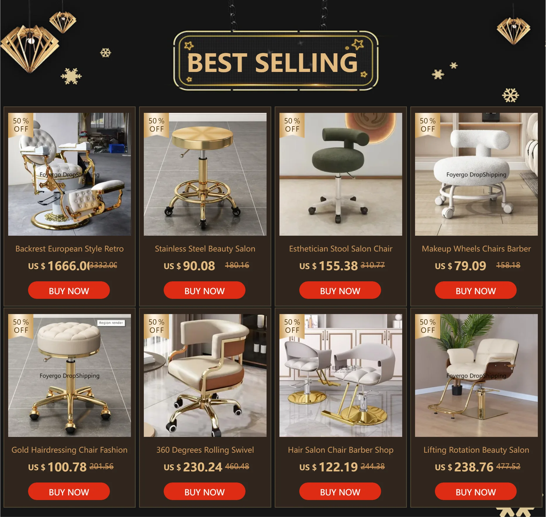 Description Picture 2 of itemMaster Chair Beauty Salon Stool Hairdressing Wheeled Backrest Chairs Swivel Stool with Wheels Sedia Commercial Furniture LFY-003