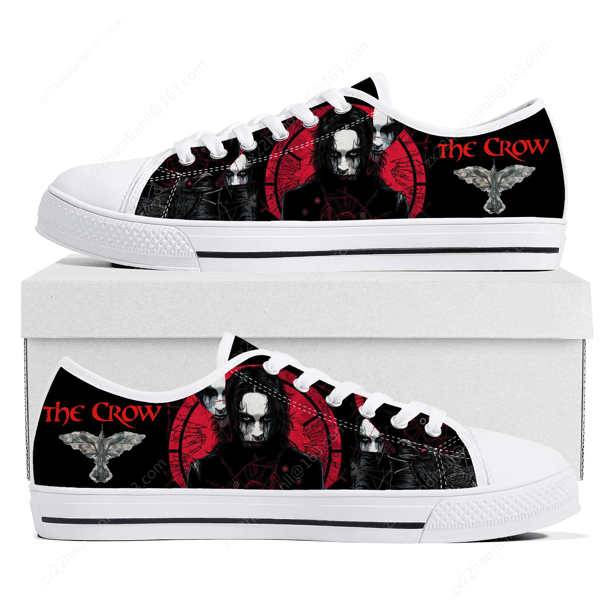 Crow Classic Movie Low Top Sneakers Mens Womens Teenager High Quality Canvas Sneaker couple Casual Shoes Custom Made DIY Shoe