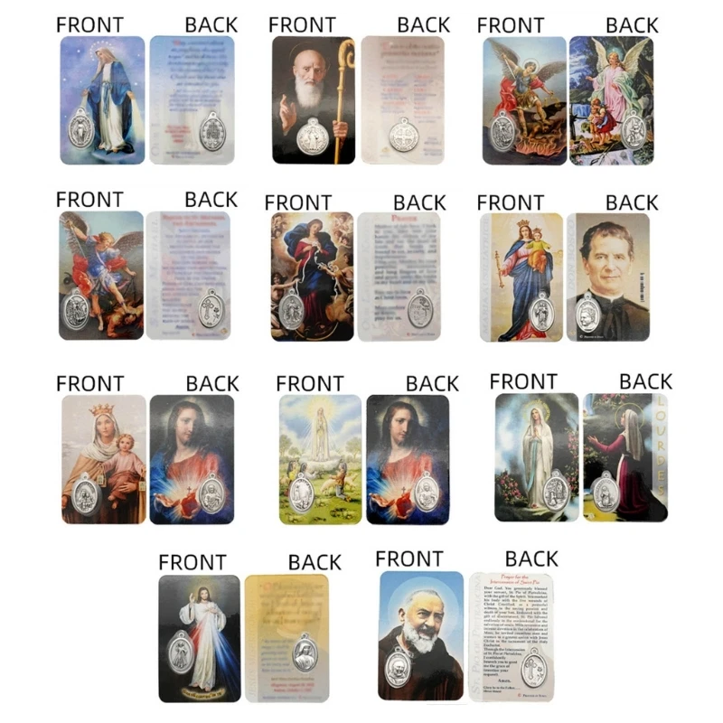 Italian Historical Figure Card Double Side Christian Character Card for Museums