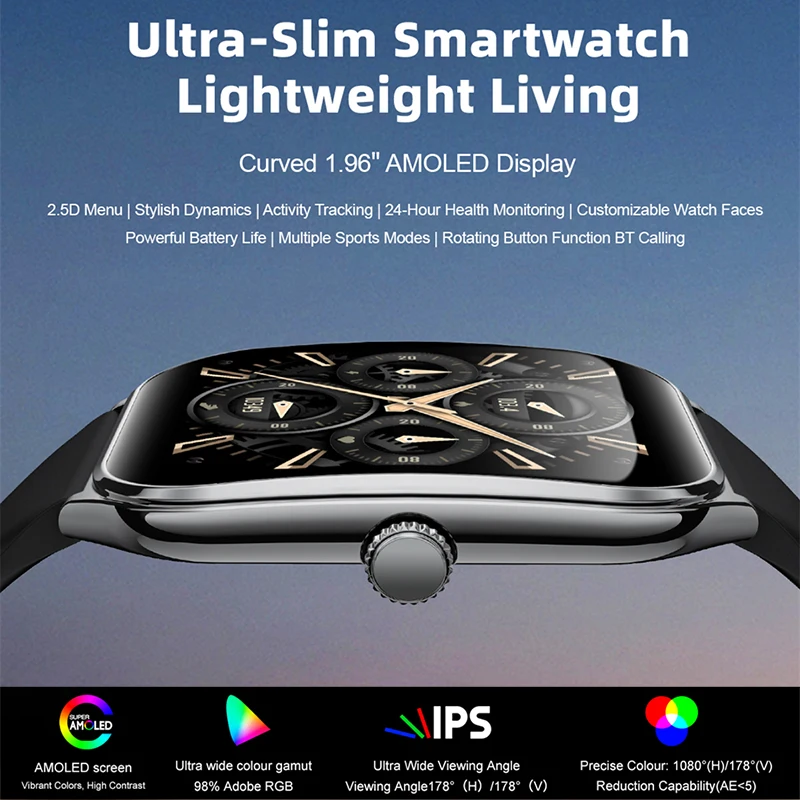 2026 New Ultra Thin AMOLED Smart Watch Men 386*448HD Screen Fashion Women Sports Bracelet BT Calling Waterproof Smartwatch gift 1