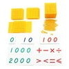 Montessori Math Toys Golden Bank Games 1 to 9000 Cards Bead Cubic Beaded Square Beaded Preschool Education Kindergarten Student 5