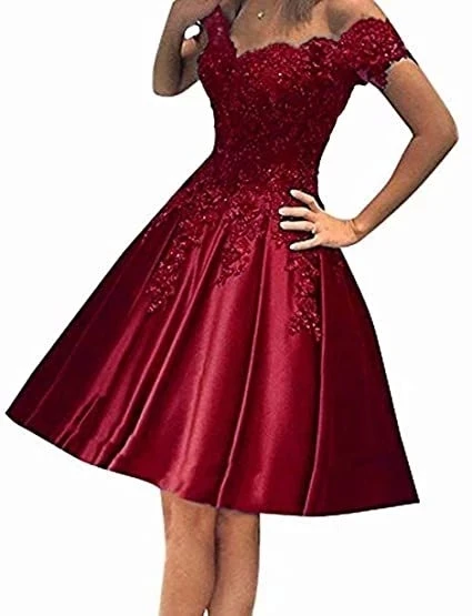 ANGELSBRIDEP Off-Schulter Homecoming Kleider Mode Liebsten Applique Kurze Graduation Formal Prom Party Kleider Plus Größe