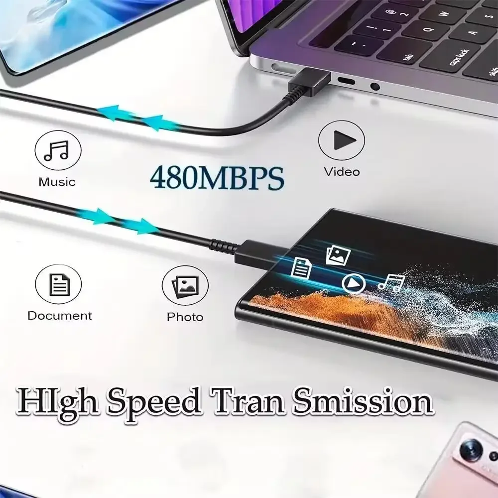 รูปสินค้า อะแดปเตอร์ชาร์จเร็ว USB-C สำหรับ Samsung S22/S23 Ultra และโน้ตบุ๊ก 20 รุ่น