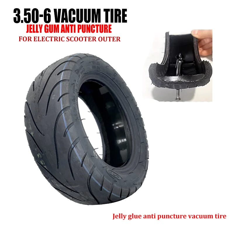 

Jelly gum anti puncture CST 3.50-6 Vacuum Tire for Electric Scooter Parts Thickening Tubeless Explosion-proof Tyre