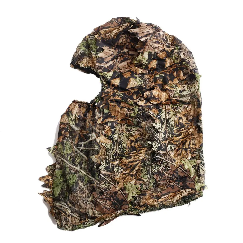 Camouflage Leafy Hat 3D Full Face Mask Headwear 5