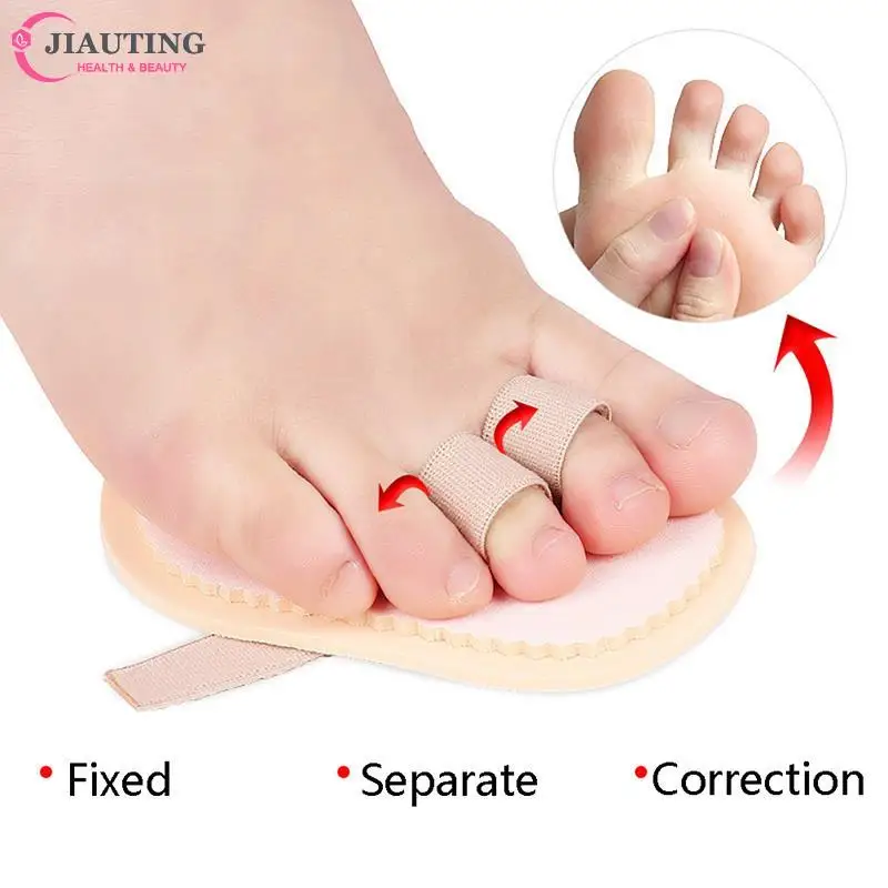 1 Pair Soft Forefoot Pads Bunion Corrector Toe Separator Straightener Thumb Valgus Protector Toes Juanete Spreader Corrector