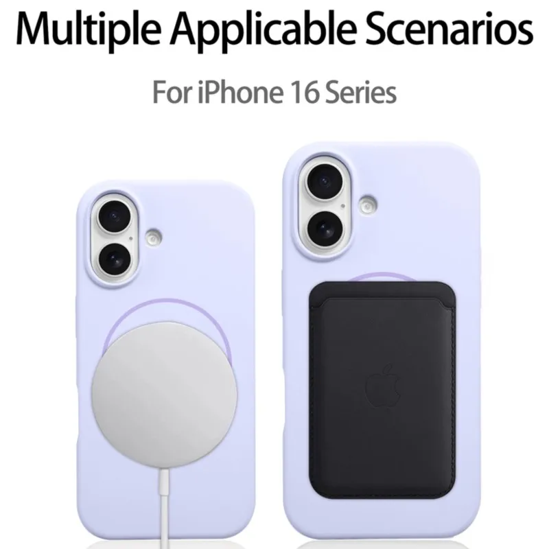 Luxury Liquid Silicone Magnetic Wireless Charging Phone Case