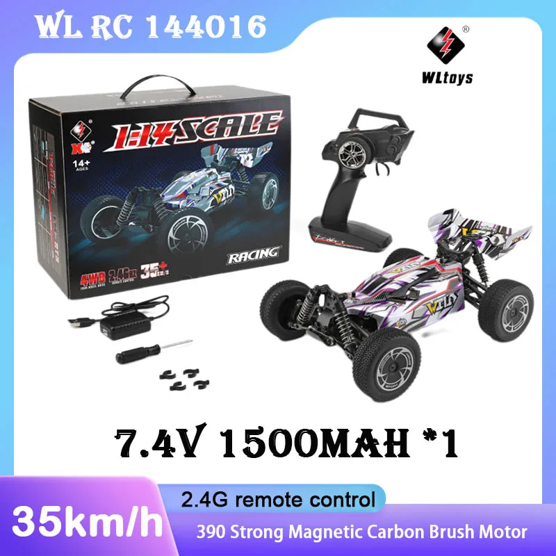 Wl Rc 144016 35 км/ч Радиоуправляемый автомобиль Профессиональный гоночный автомобиль 4wd внедорожник Электрический высокоскоростной Дрифт игрушки с дистанционным управлением для детей