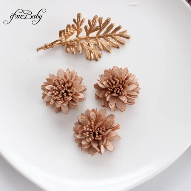 Leather Fiber Flower Crafts Material DIY Clothes Hat Decoration Accessories Patches Scrapbooking MICROFIBER Hair Flower