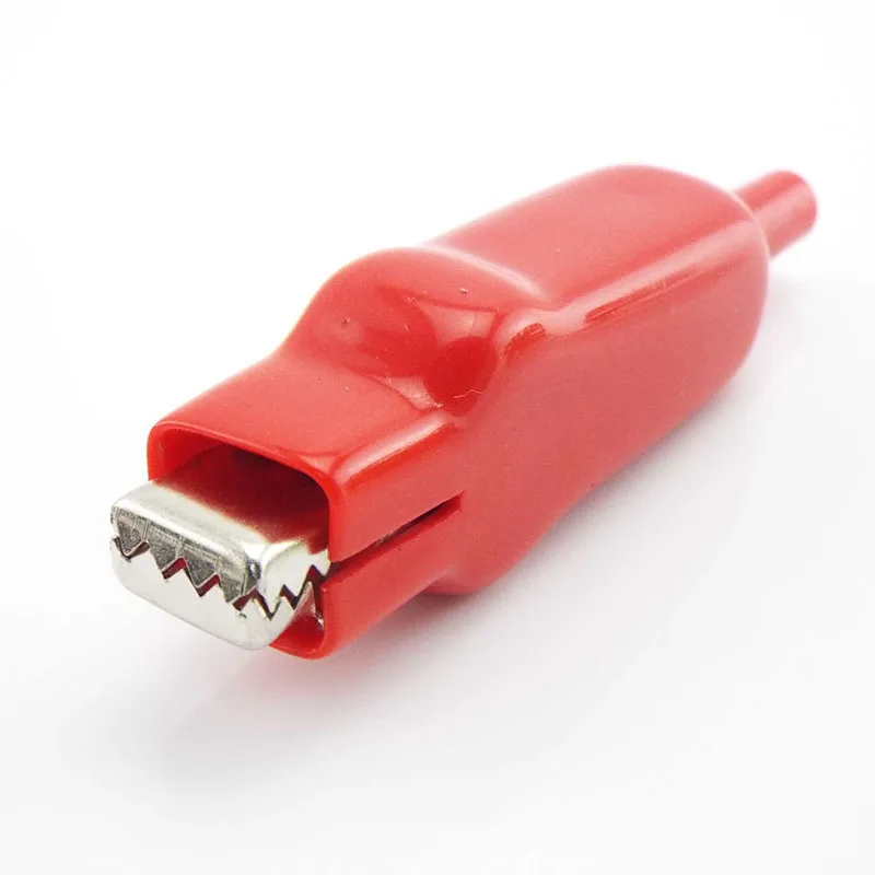2pcs 20A Sheathed Alligator Clips Electrical DIY Test Leads Cable Alligator Double-Ended Crocodile Roach Electrical Jumper Wire alligator clips alligator clip adapter