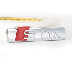 Sleek 3D Metal SLINE Logo Emblem - 1pcs (MS sliver)
