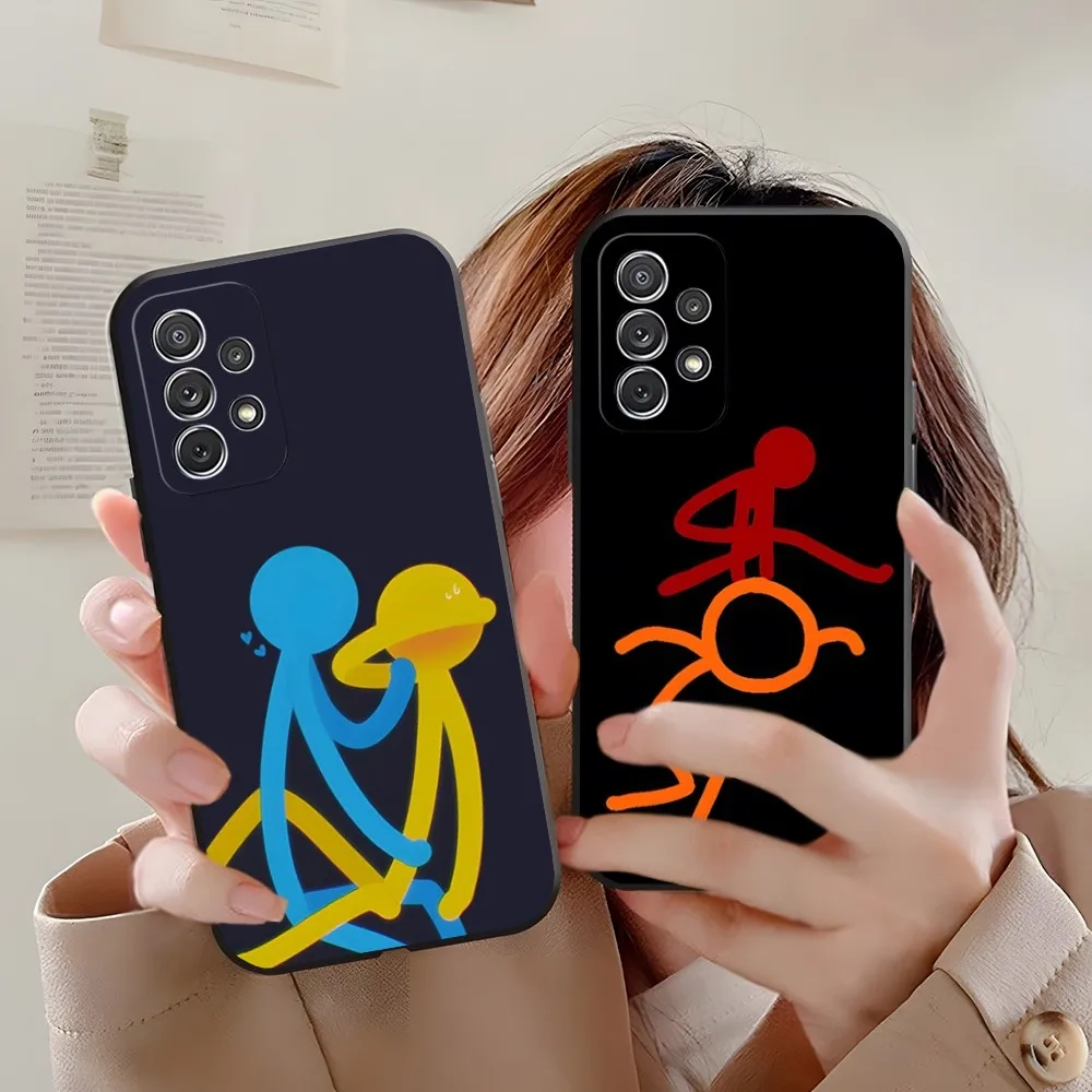 Cartoon Stickman Matchman Phone Case For Samsung Galaxy A31 A33 A21 A13 A22 A32 A50 A34 A54 A14 Back Cover