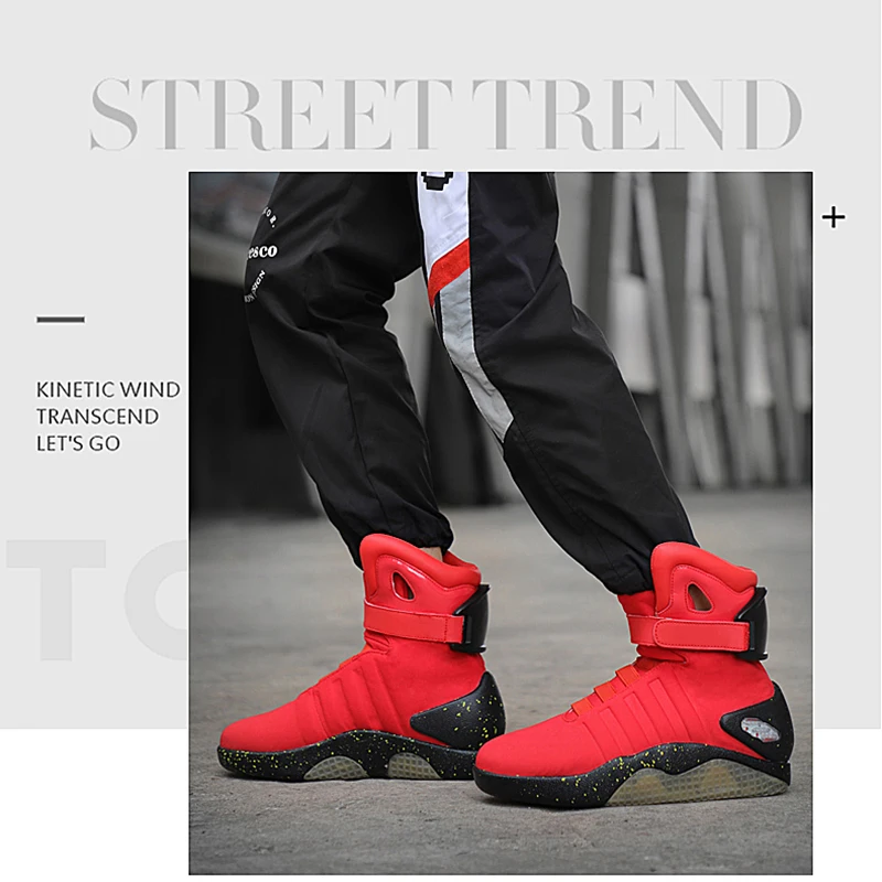 2026 New Future Trend Fashion Style Boots Adult USB Rechargeable LED Light Shoes for both men and women 3
