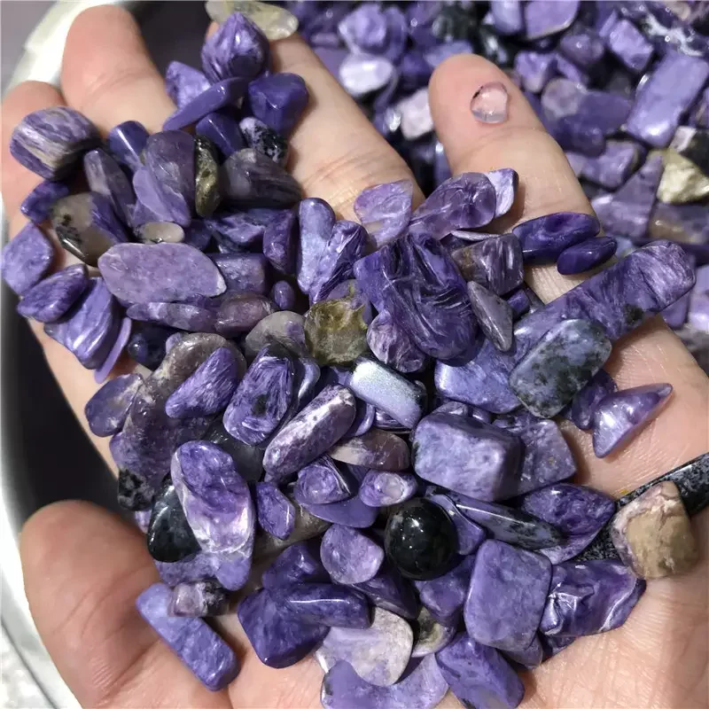 50G Natural Perfect Charoite Jewel Crystal Gravel Polished Raw Gemstone Quartz Gravel Rock Gifts For Healing