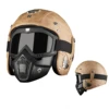 Casque moto Femme Vintage avec Miroir Ouvert pour Homme et Femme