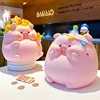 Xxl Size Cartoon Pig Coin Storage Piggy Bank Children High Quality Euro Banknote for Kids Savings Period Gifts Pig Coin Box Gift 2