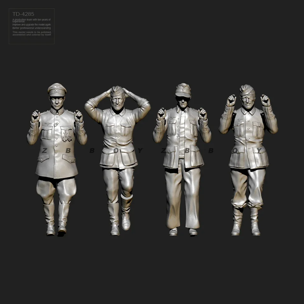 송진 군인 모델 키트, 무색 및 자체 조립 (3D 인쇄) TD-4285A, 50mm