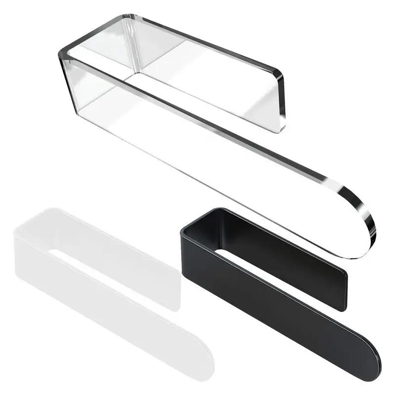 U-Shaped Acrylic Hand Towel Rack Non-punched Towel Rail Self-adhesive Bathroom Rack Kitchen Household Accessories