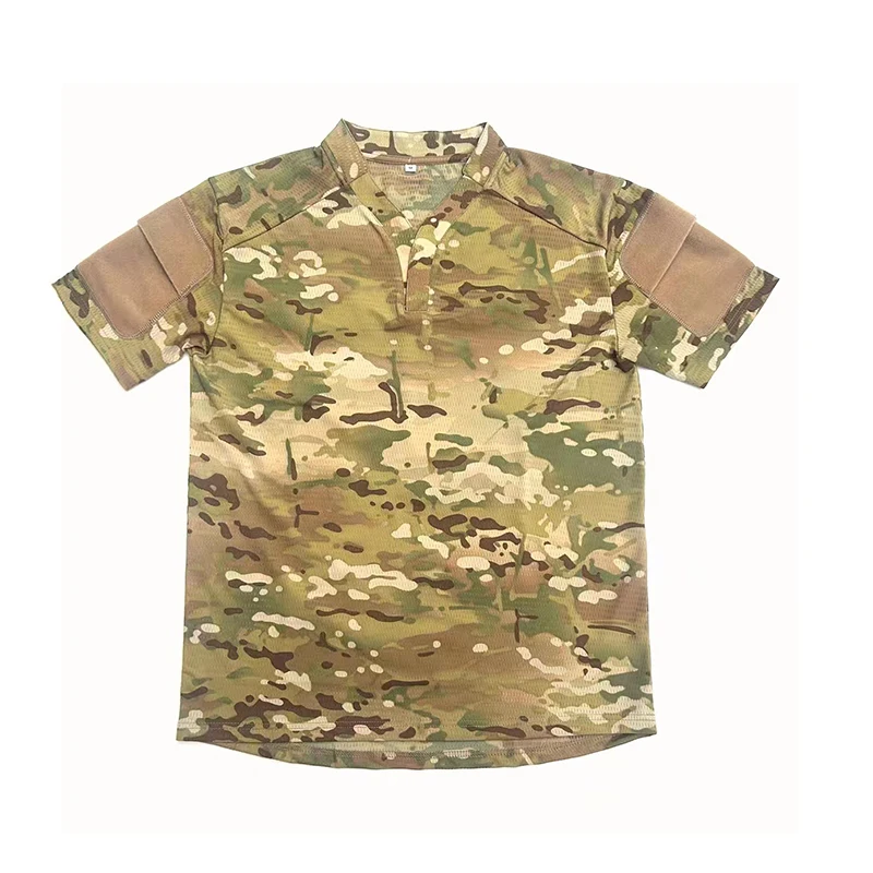 Sport T Shirt POA001 Tactical CAG Styling T-shirt Outdoor Mini Dry Short Sleeve Polo Collar Camo Summer T-shirt
