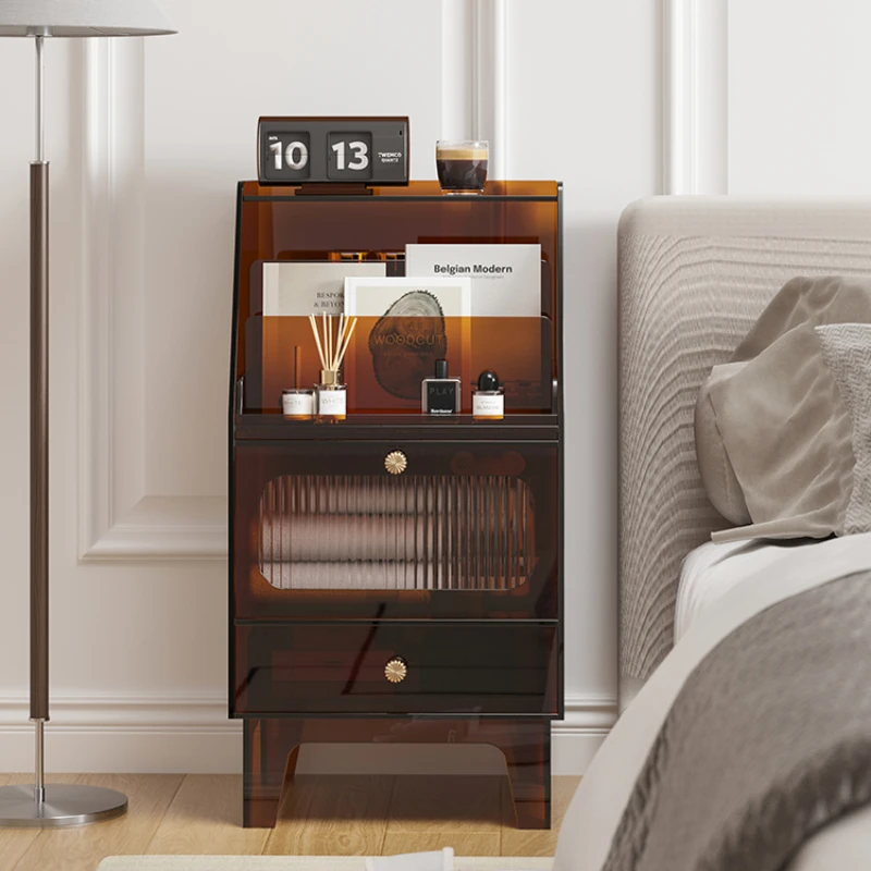 Acrylic Multifunctional Living Room Bedroom Storage Bed-Head Storage Cabinet