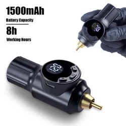 1500mAh Wireless Tattoo Power Supply LED Display Professional Adjustable Tattoo Battery RCA Interface For Tattoo Machine Pen