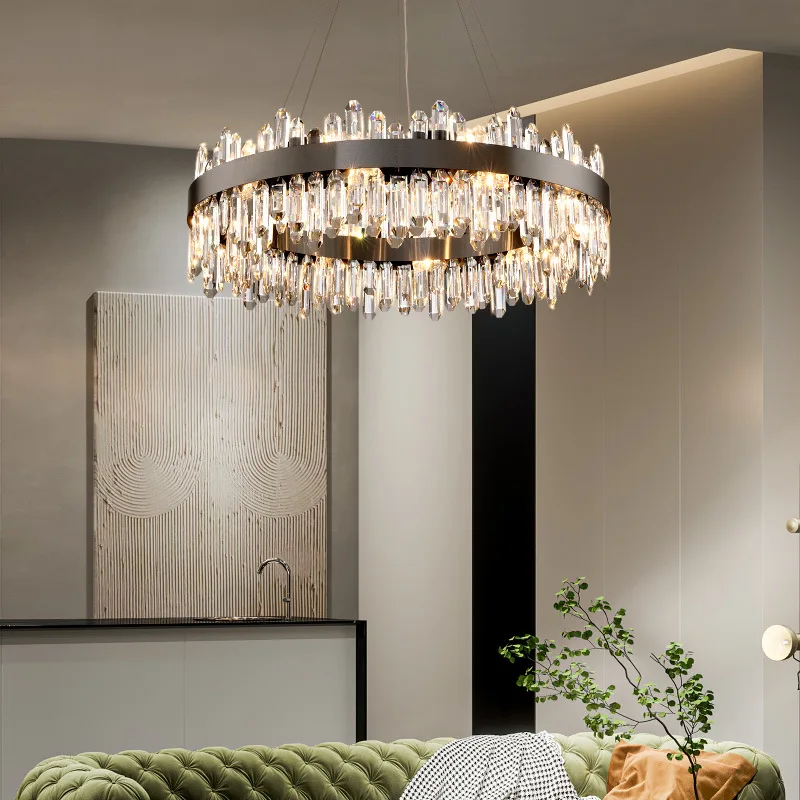 Modern Creative Fancy Design Gold Black Crystal Chandelier Indoor Lighting Hanging Lamp Decoration For Dining Room Living Room,led chandelier,ceiling chandelier,led pendant light
