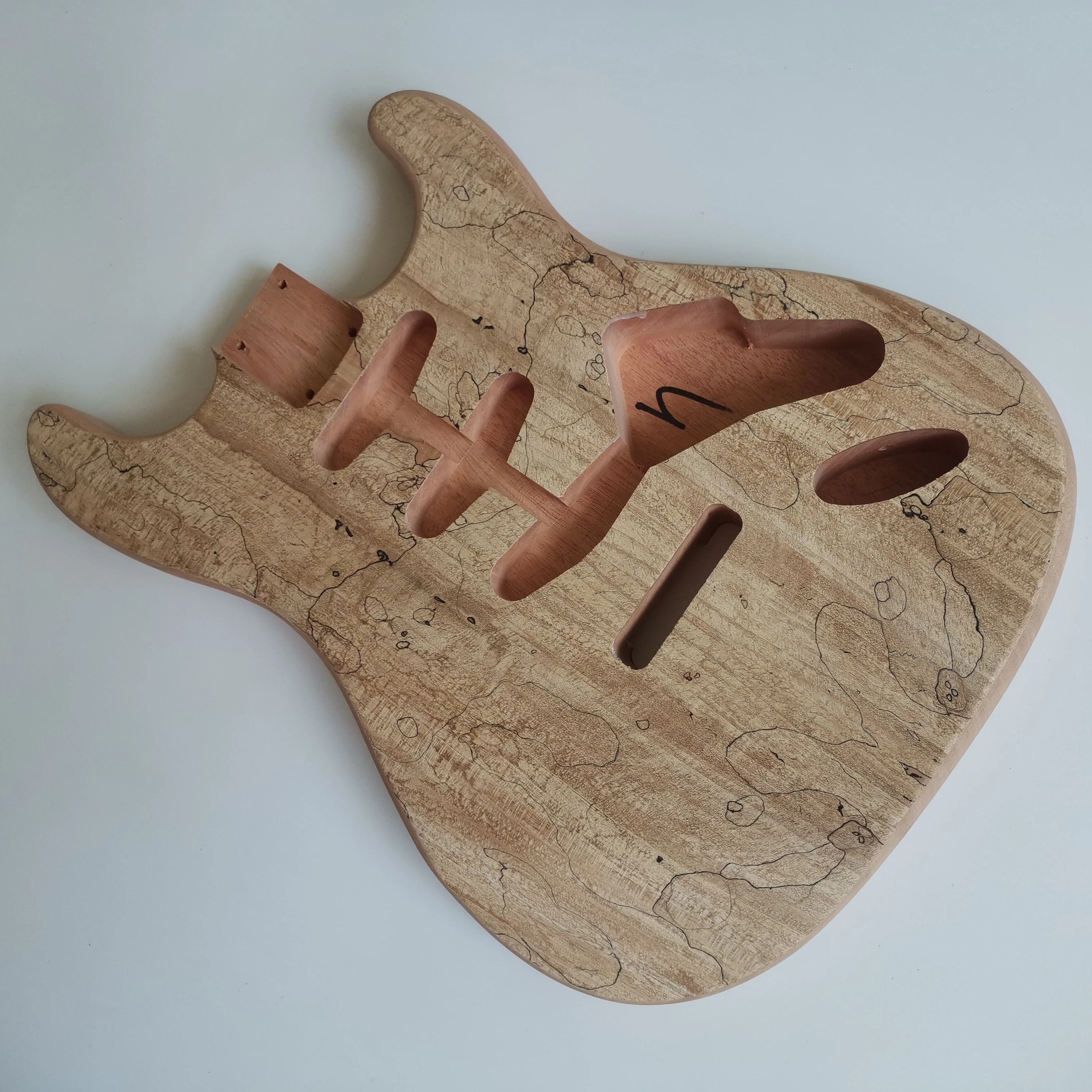 New Single Wave Whole Piece Wood Electric Guitar Body,mahogany Body Hsh