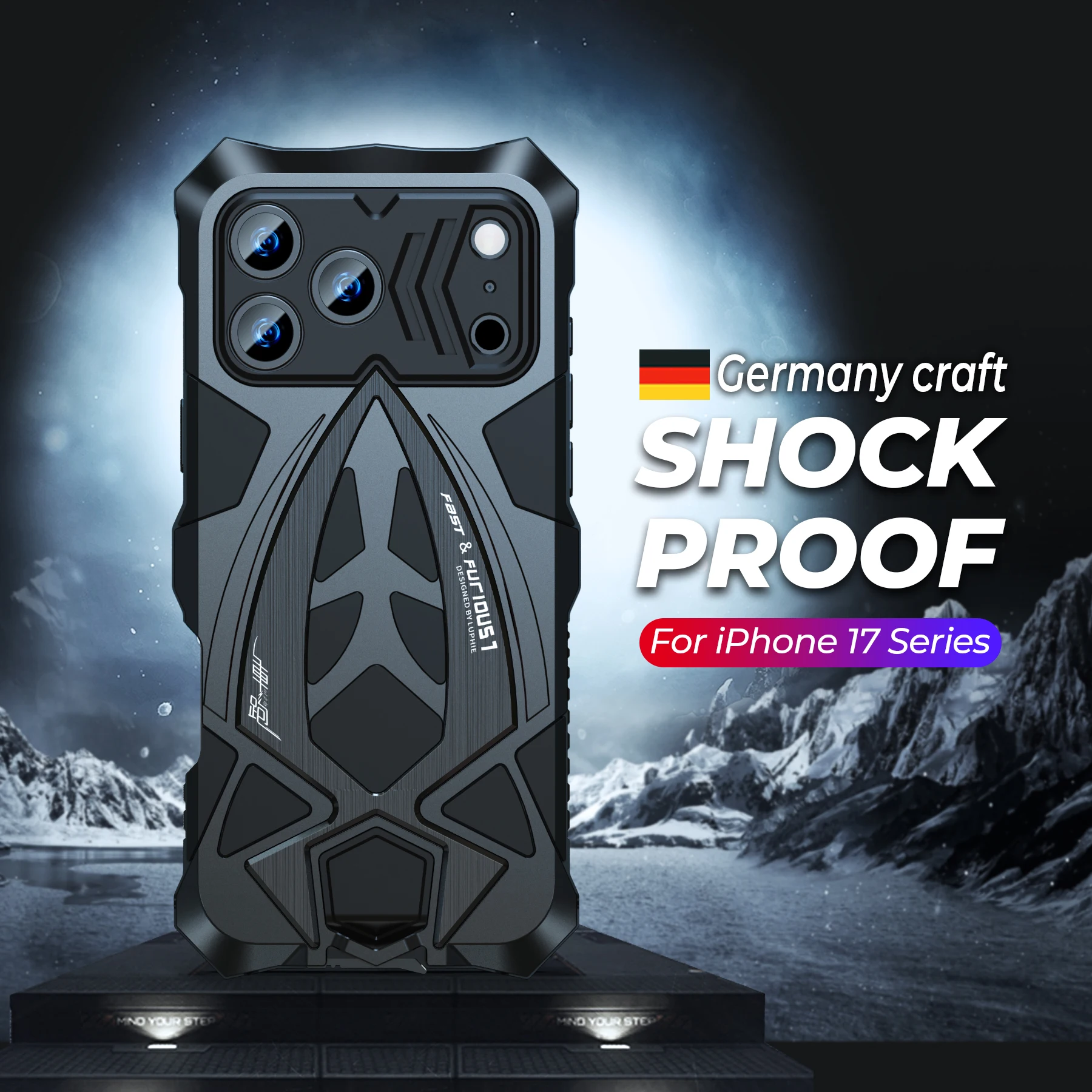 Rugged Military Grade Shockproof Armor Phone Case - Metal & Silicone Shell